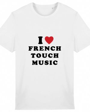 T-Shirt Blanc "I <3 French Touch"