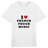 T-Shirt Blanc "I <3 French Touch"