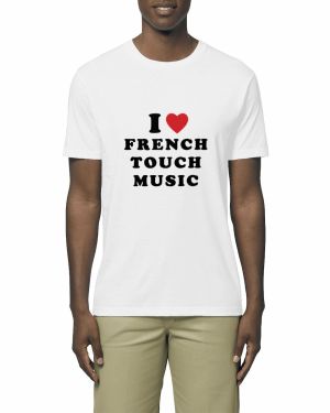 T-Shirt Blanc "I <3 French Touch"