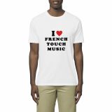 T-Shirt Blanc "I <3 French Touch"